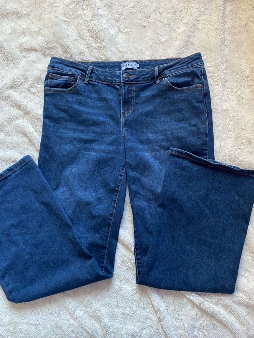 refuge Dark Blue Flare Jeans